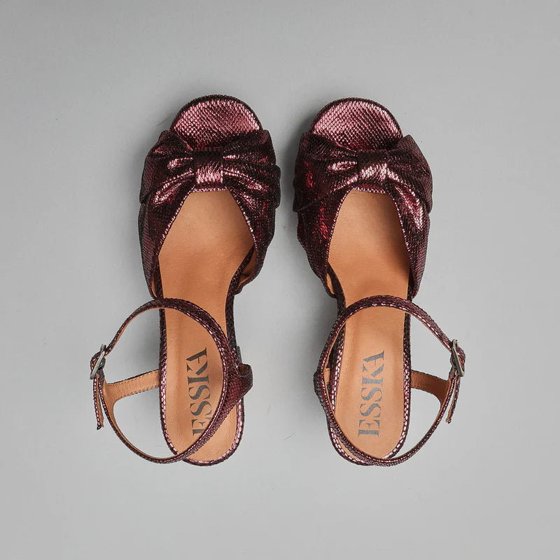 Chilli Shoes - Metallic Burgundy
