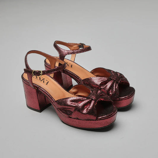 Chilli Shoes - Metallic Burgundy