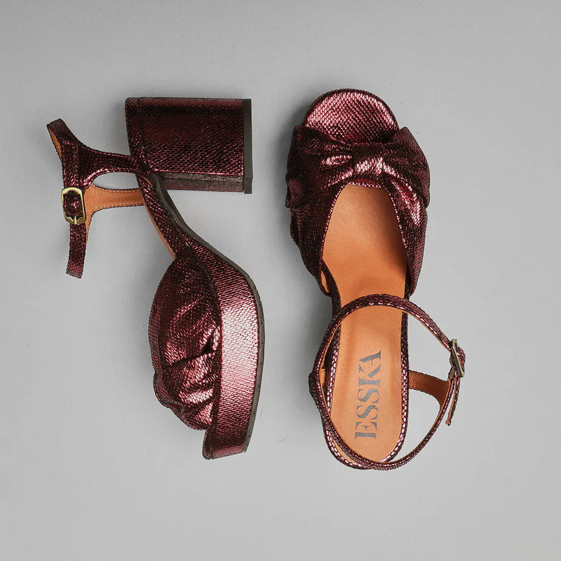 Chilli Shoes - Metallic Burgundy
