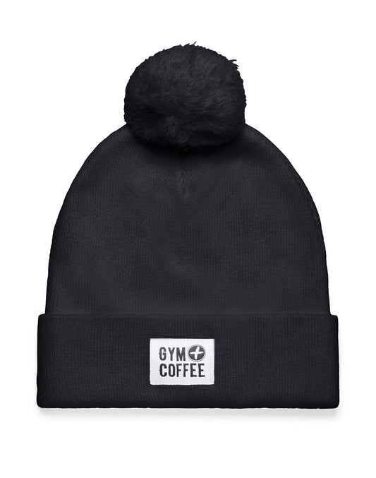 Knit Bobble Beanie - Black