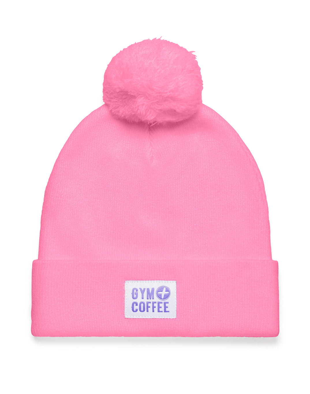 Knit Bobble Beanie - Bright Pink