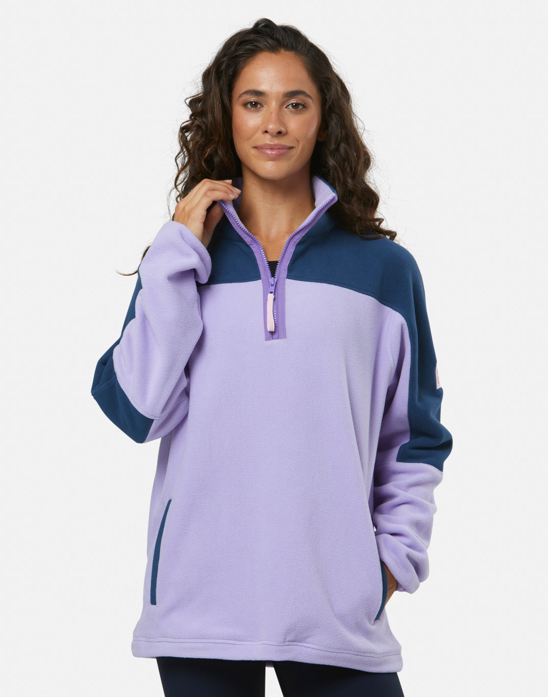 Half Zip Polar Fleece - Lilac