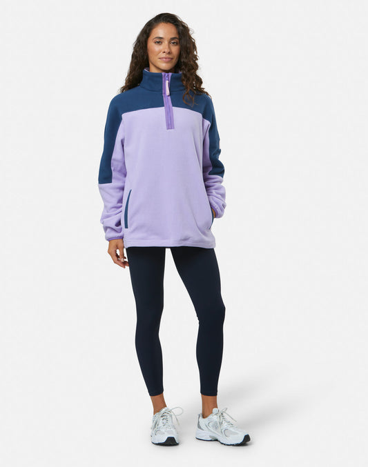 Half Zip Polar Fleece - Lilac