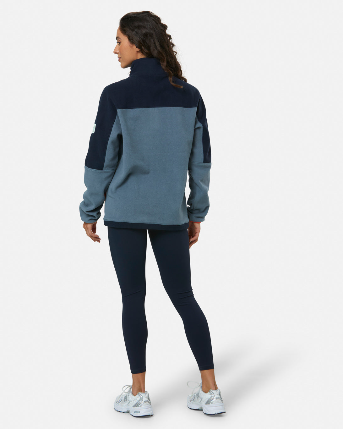 Half Zip Polar Fleece - Stone Blue