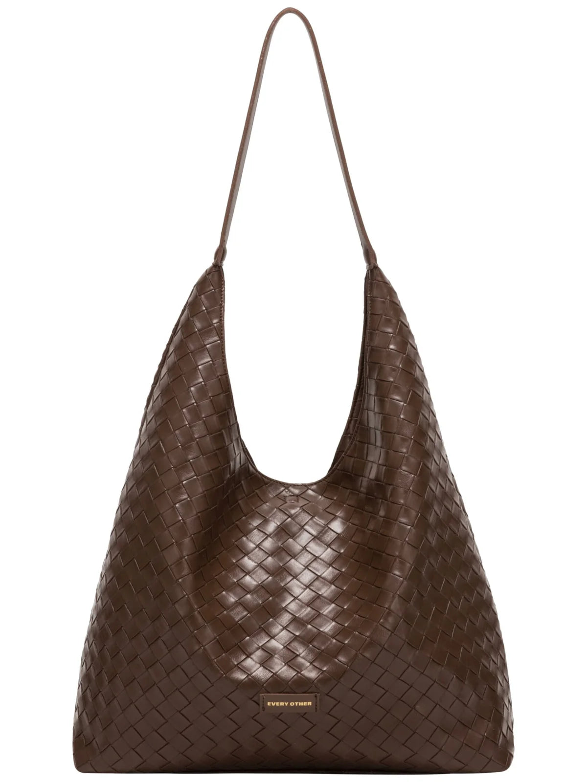 Single Strap Shoulder Bag - Brown