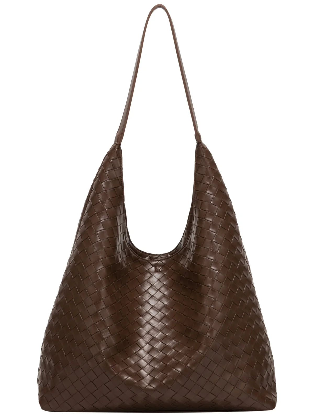 Single Strap Shoulder Bag - Brown