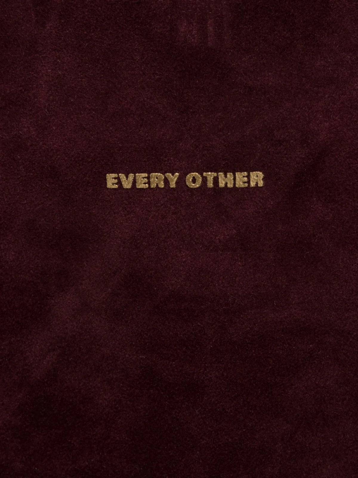 Suede Effect Large Tote Bag - Burgundy