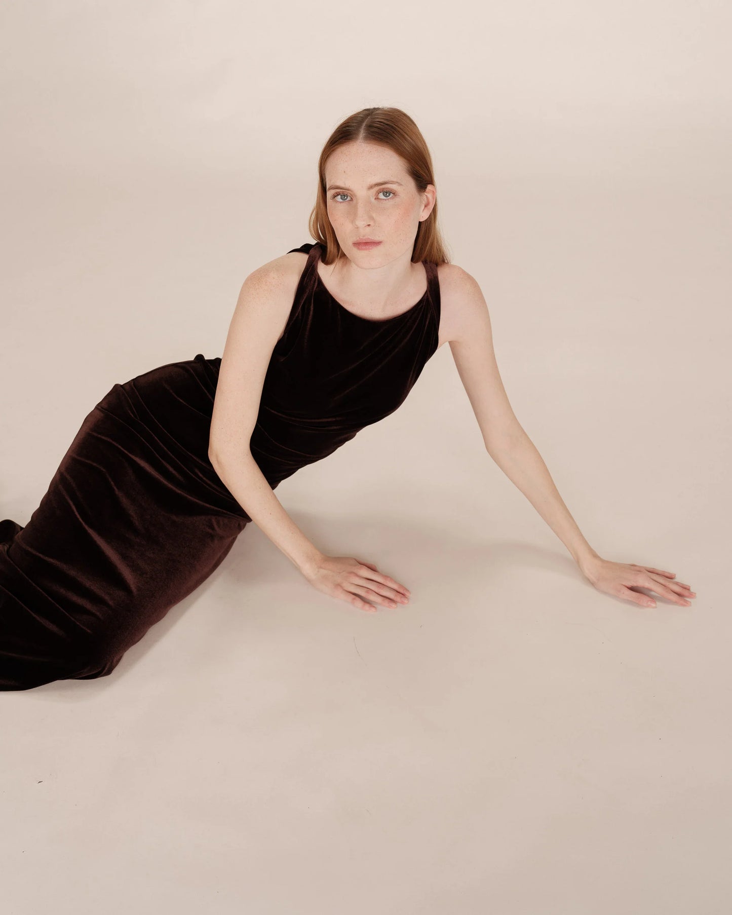 Tivoli Velvet Dress - Chocolate