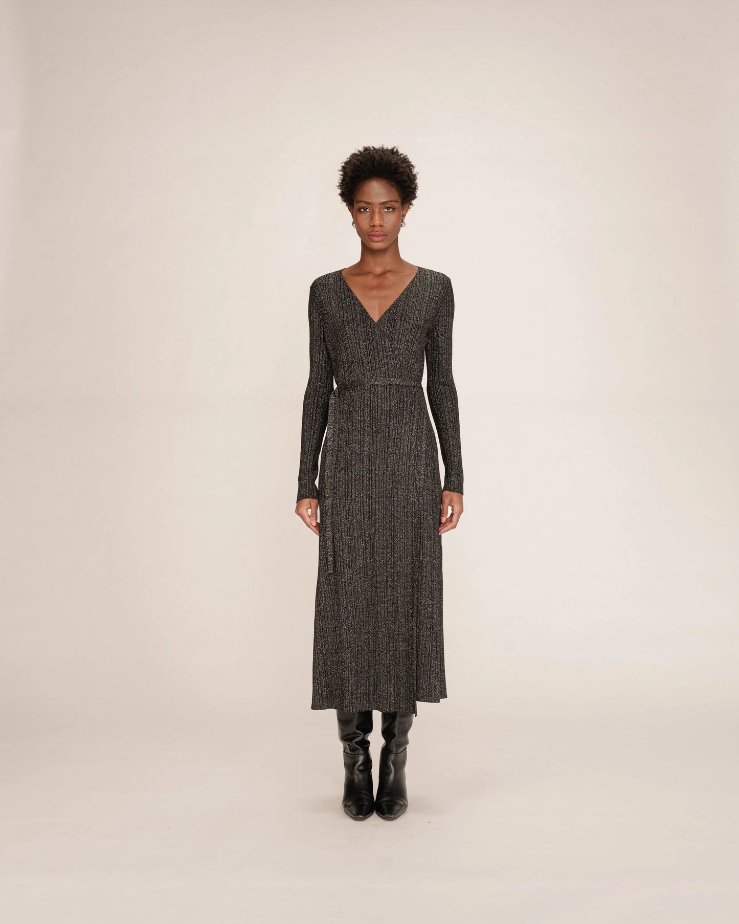 Tangerine Wrap Dress - Silver