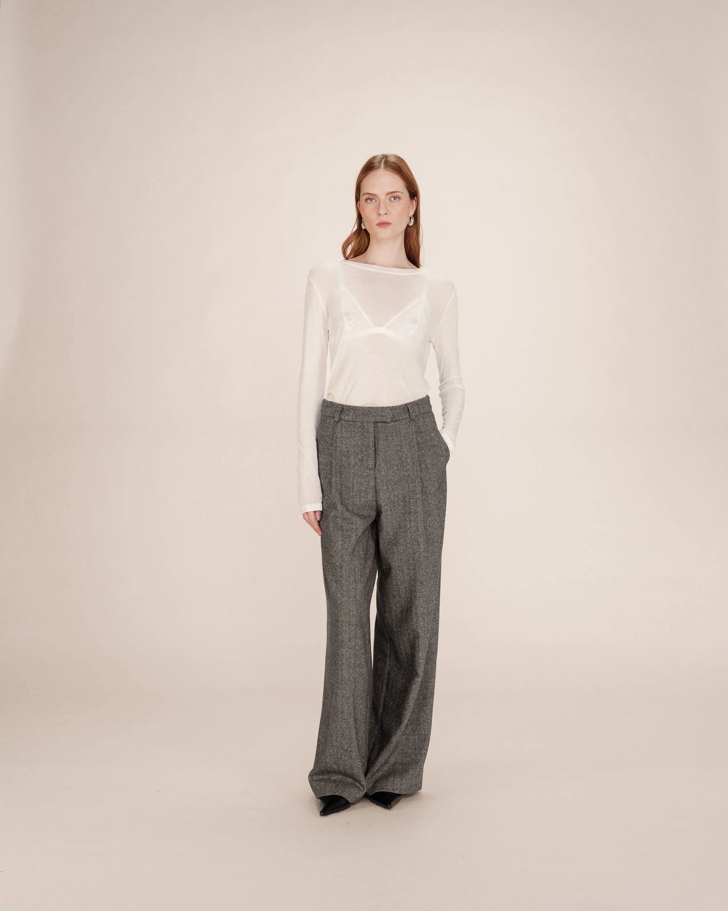 Toni Sheer Jersey Top - Ivory