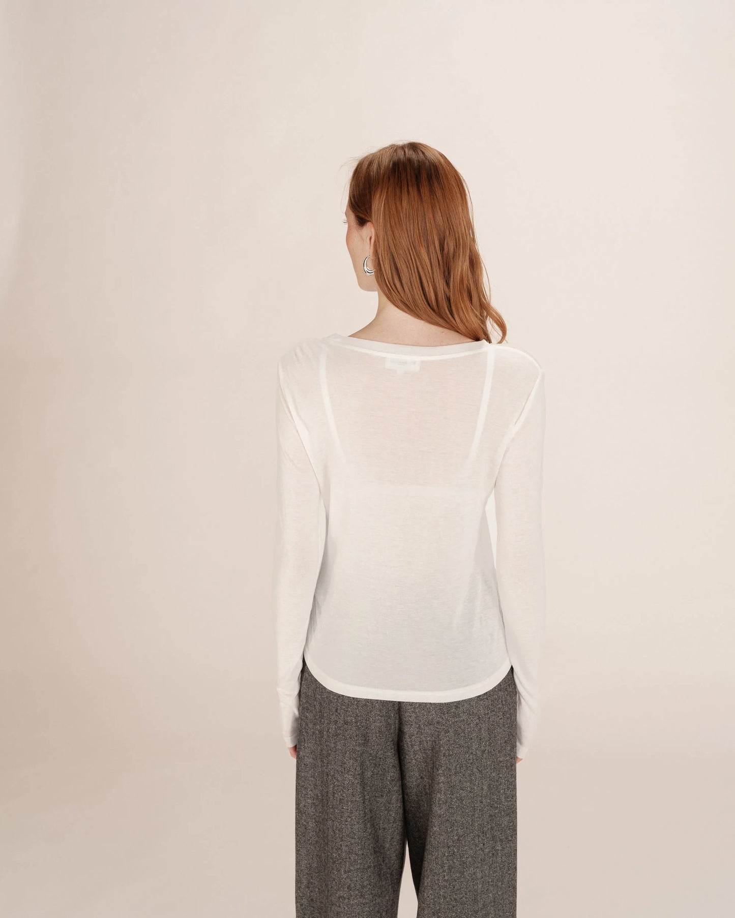 Toni Sheer Jersey Top - Ivory