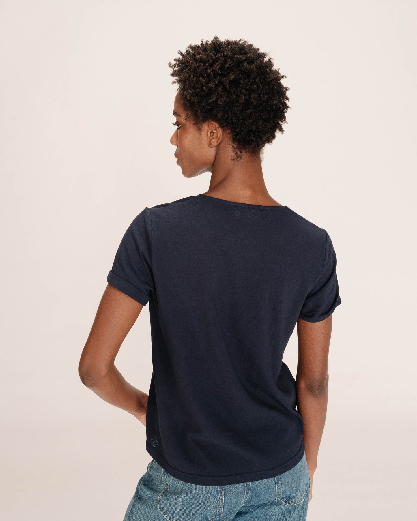 Tim Short Sleeve Top -Marine