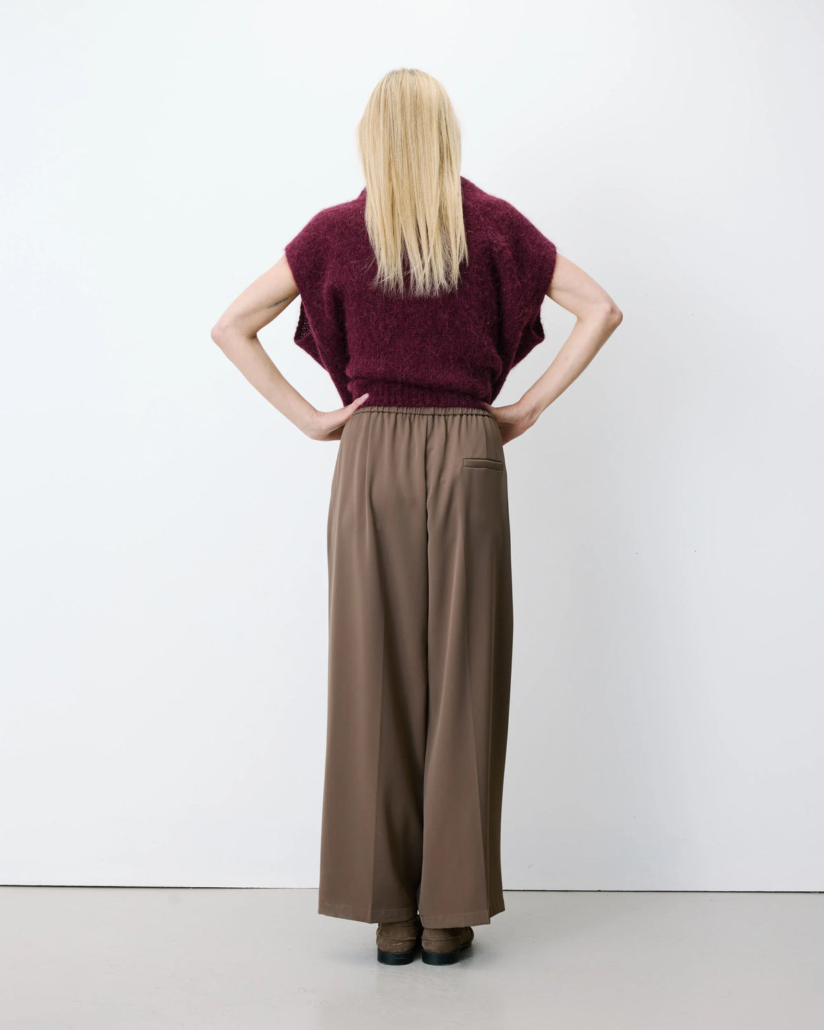 Addison Relaxed Oversized Cardigan - Aubergine