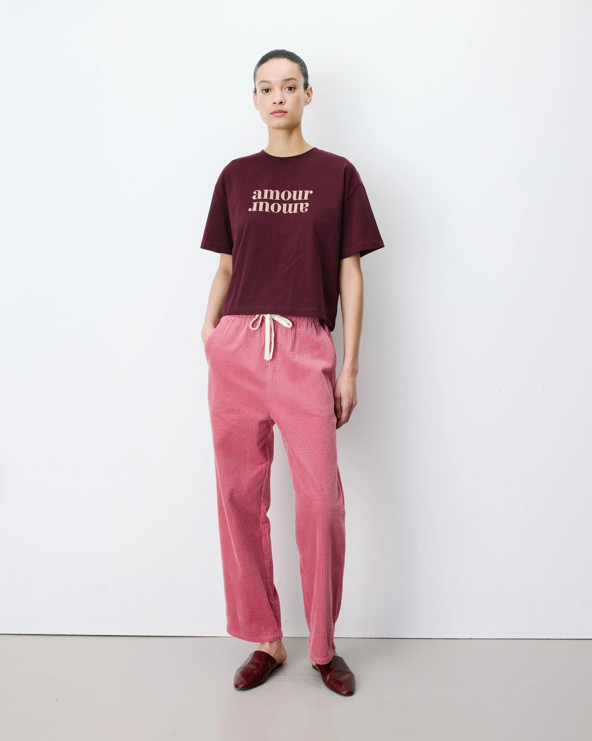 Liberty Chunky Cord Trousers - Blush