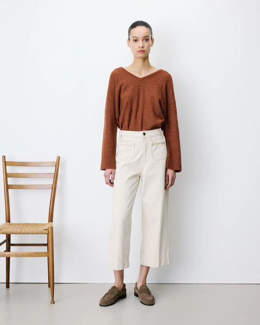 Johan High Rise Cropped Length Jeans - Sable