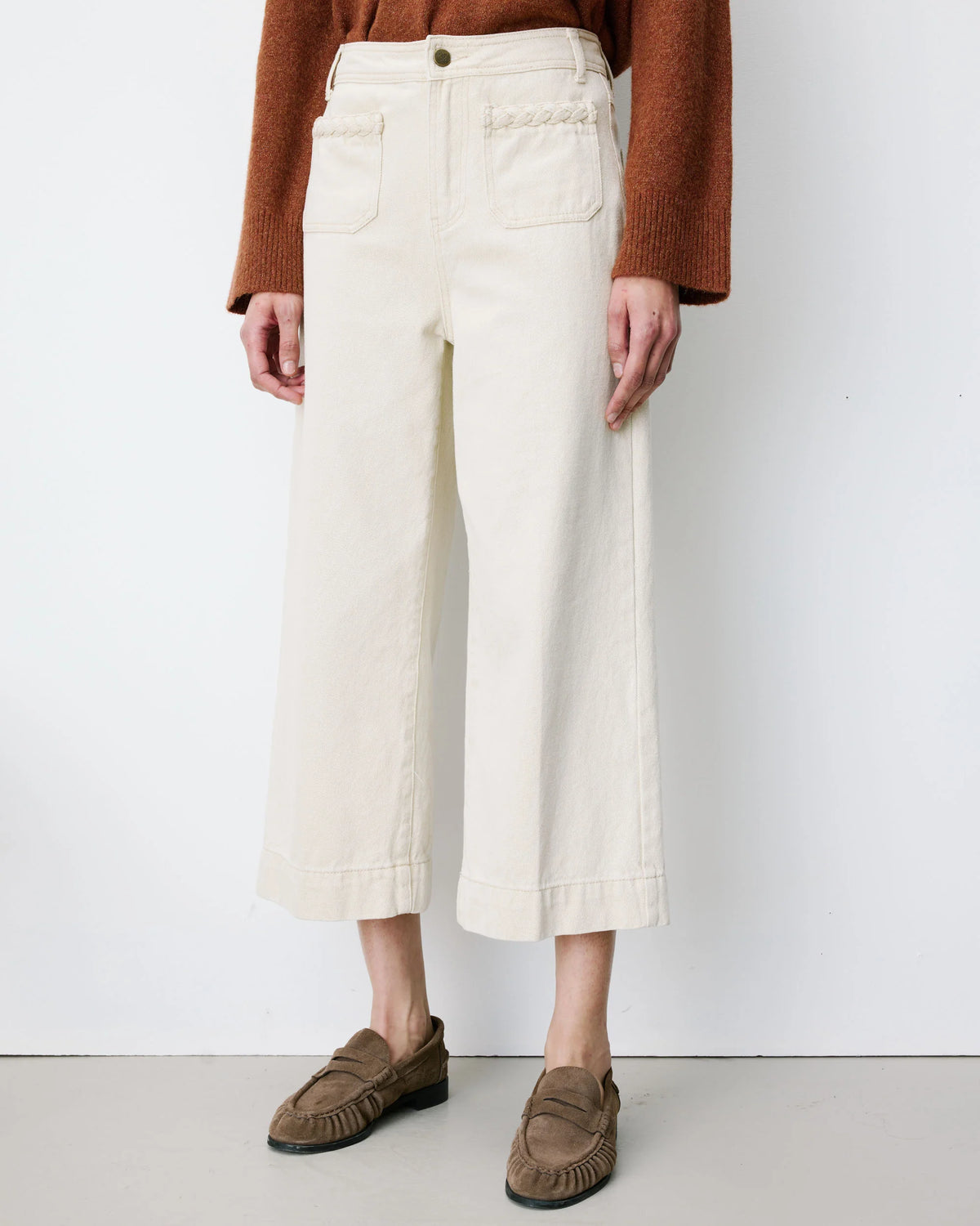 Johan High Rise Cropped Length Jeans - Sable