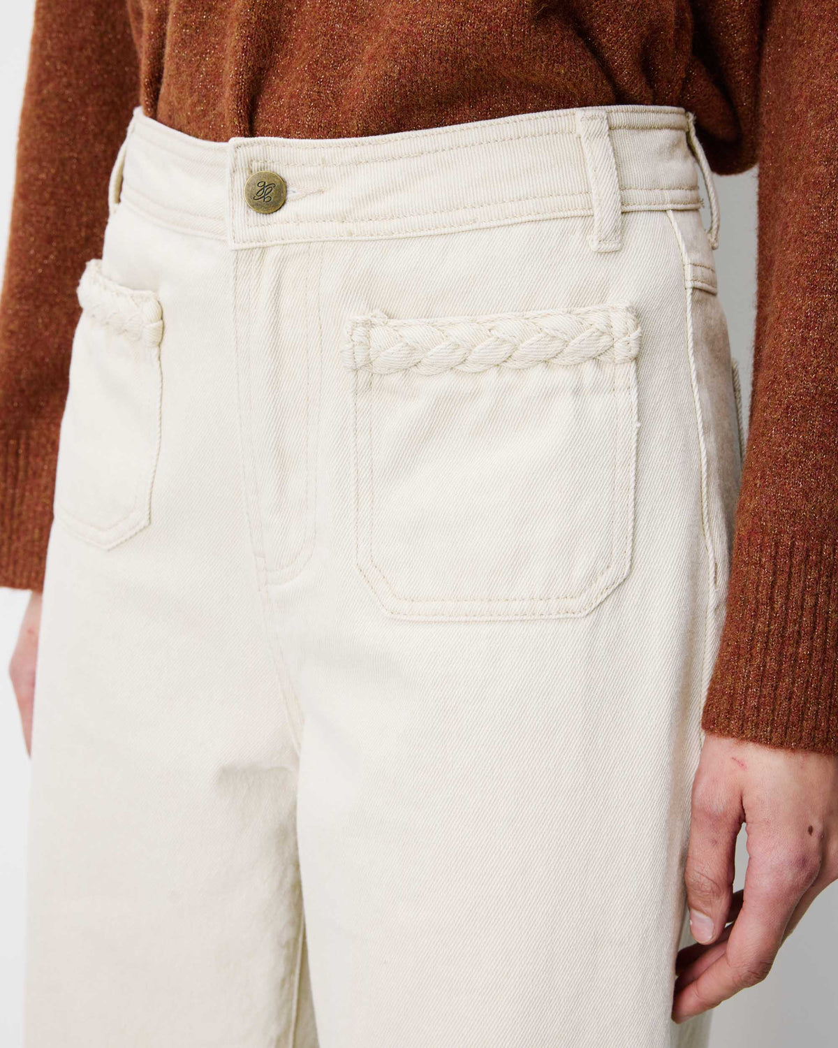 Johan High Rise Cropped Length Jeans - Sable
