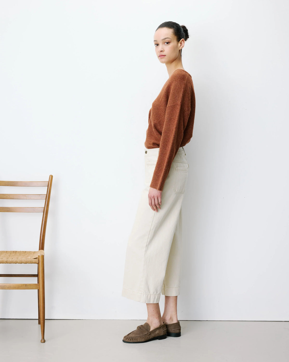 Johan High Rise Cropped Length Jeans - Sable