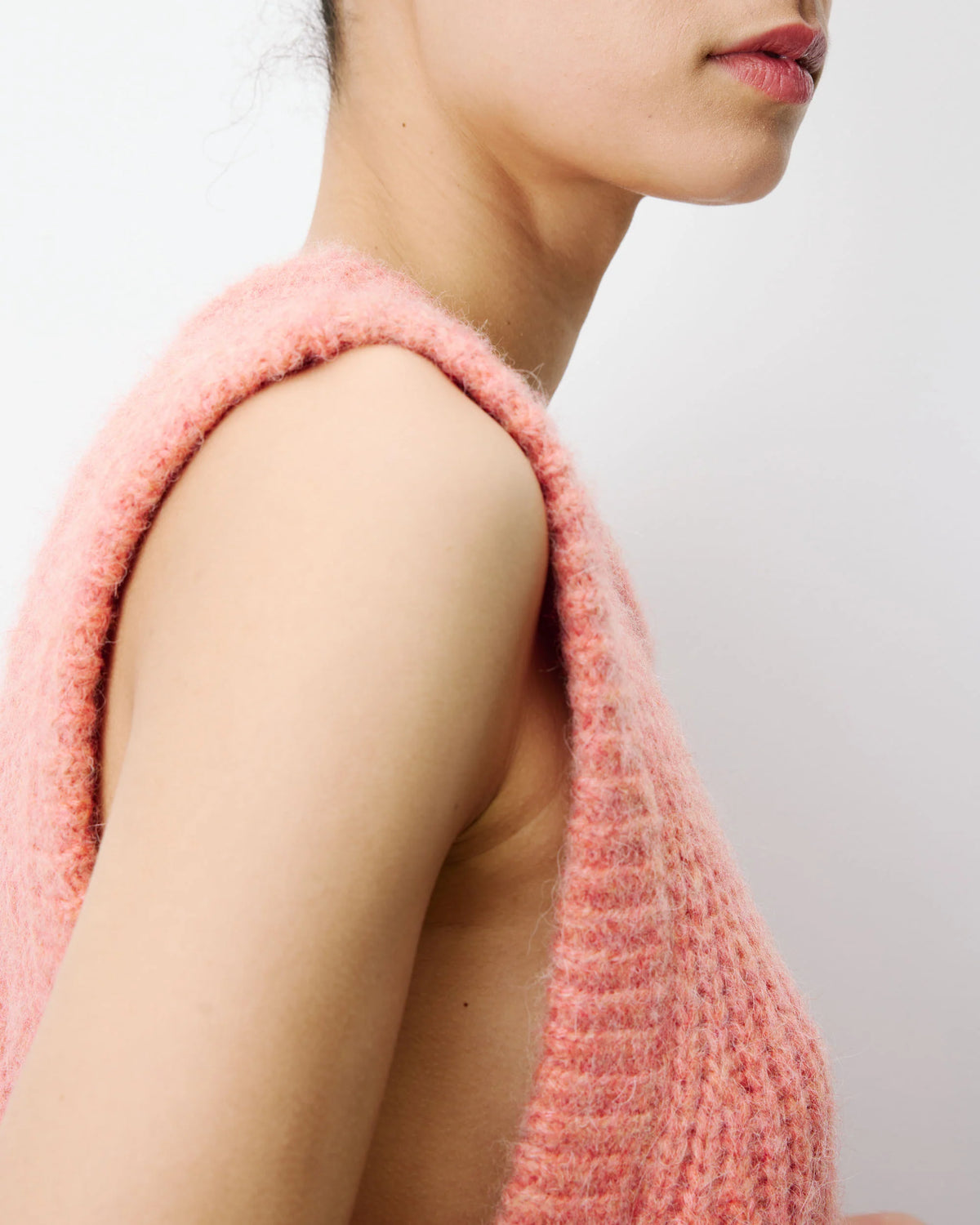 Argan Side Tie Sleeveless Jumper - Peche
