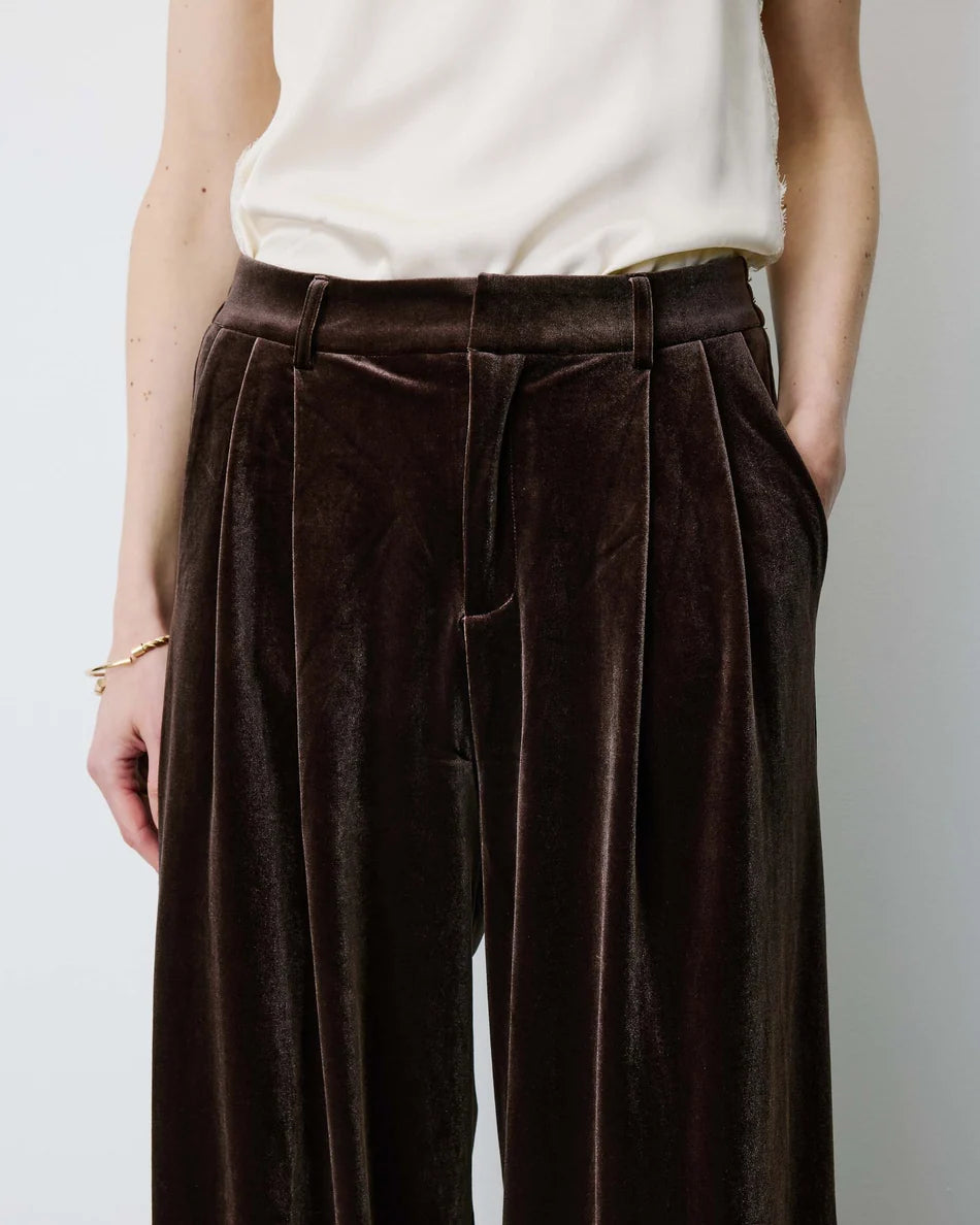 Benson Velvet Trousers - Chocolate