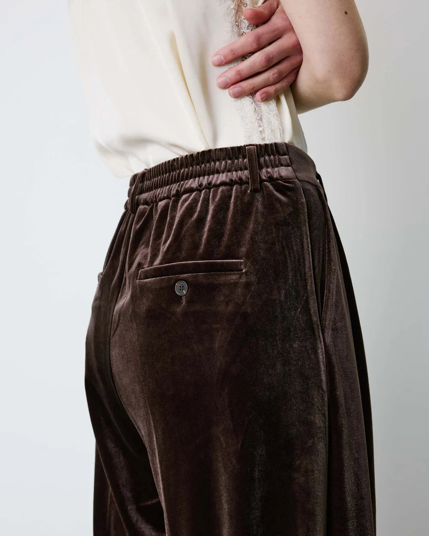 Benson Velvet Trousers - Chocolate