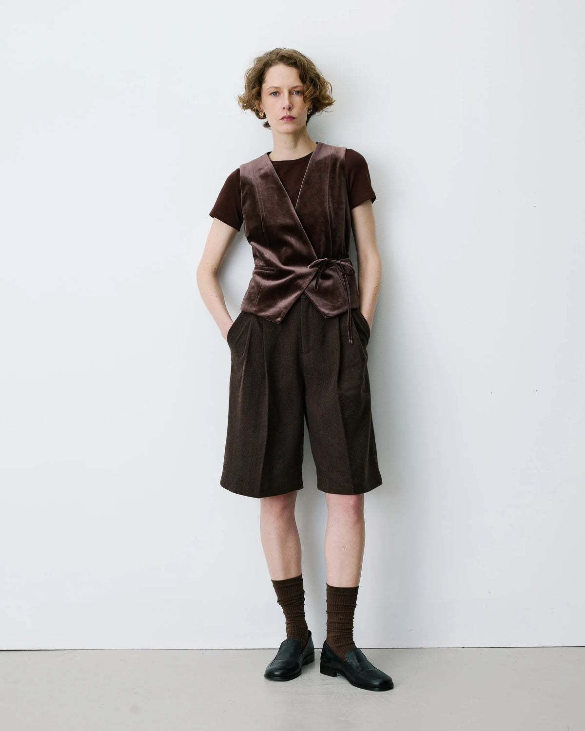 Benny Velvet Waistcoat - Chocolate
