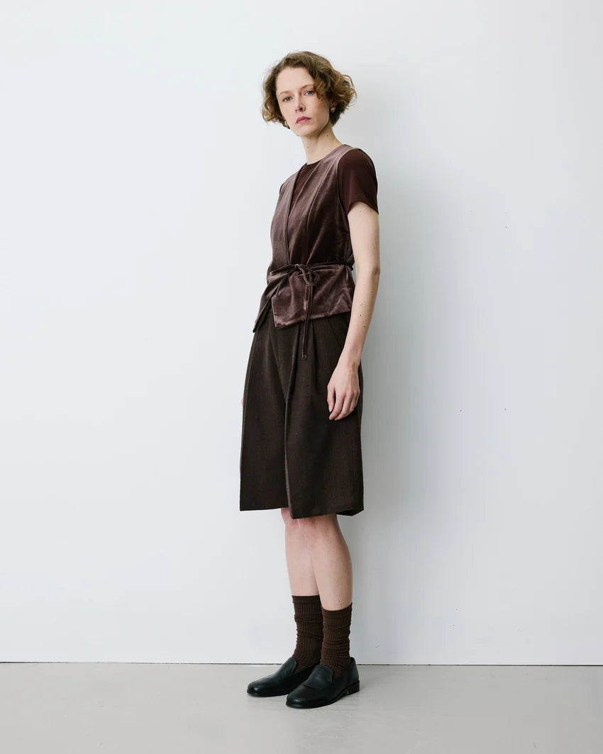 Benny Velvet Waistcoat - Chocolate