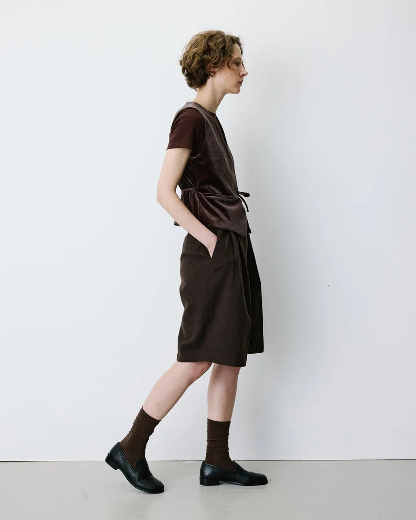 Benny Velvet Waistcoat - Chocolate