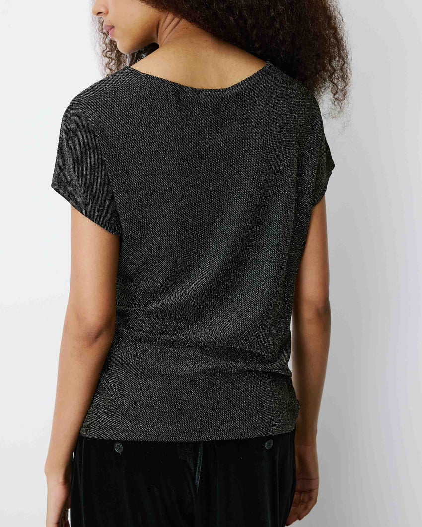 Baly Sparkle Top -Black & Gold