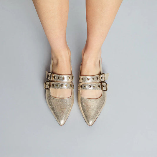 Hope Pointy Sling Back - Vegan Platinum