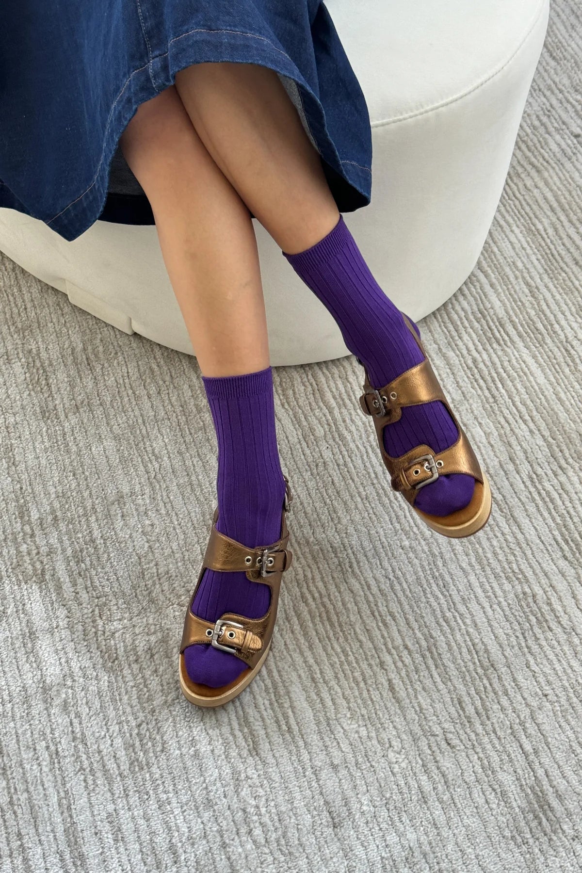 Her Socks - Eggplant