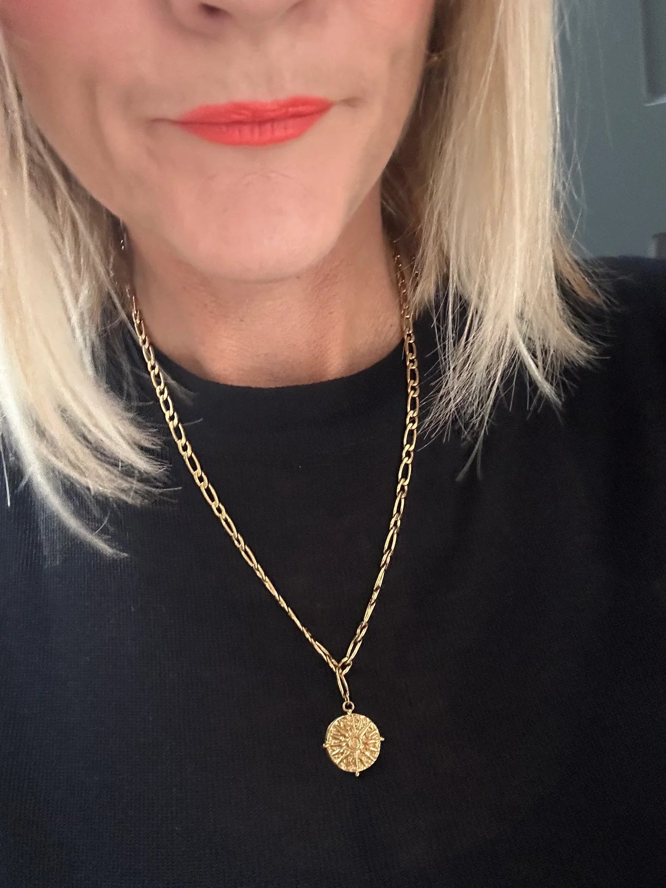Yasmin Gold Plated Pendant Necklace