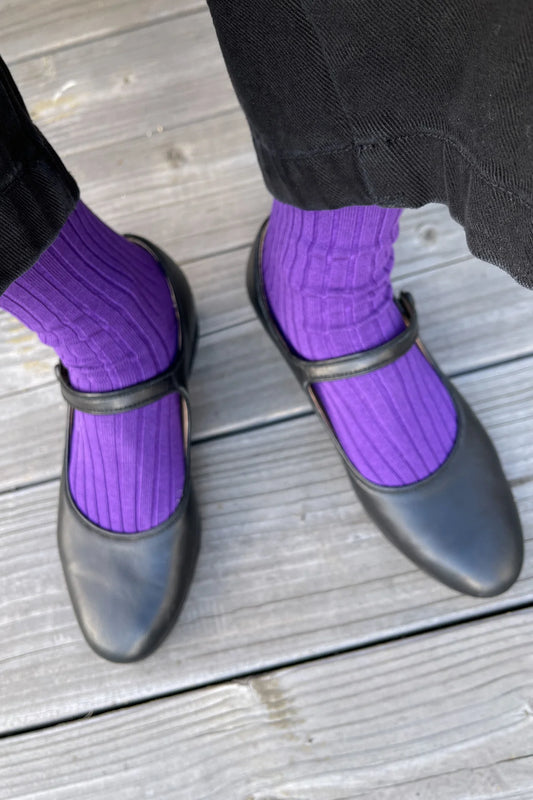 Her Socks - Eggplant
