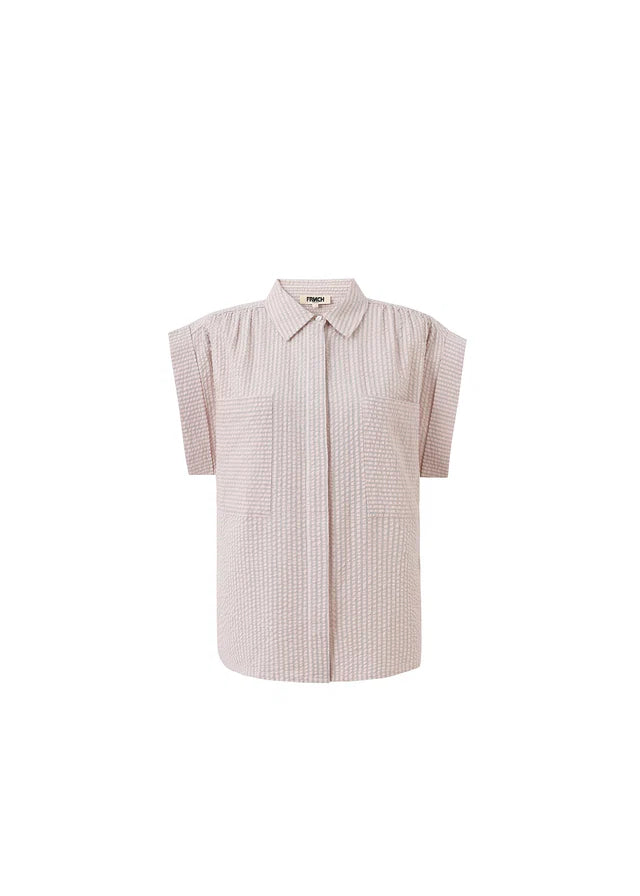 Gaetana Shirt - Rose/Grey Stripe
