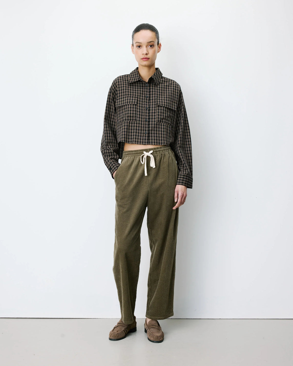 Liberty Chunky Cord Trousers - Khaki