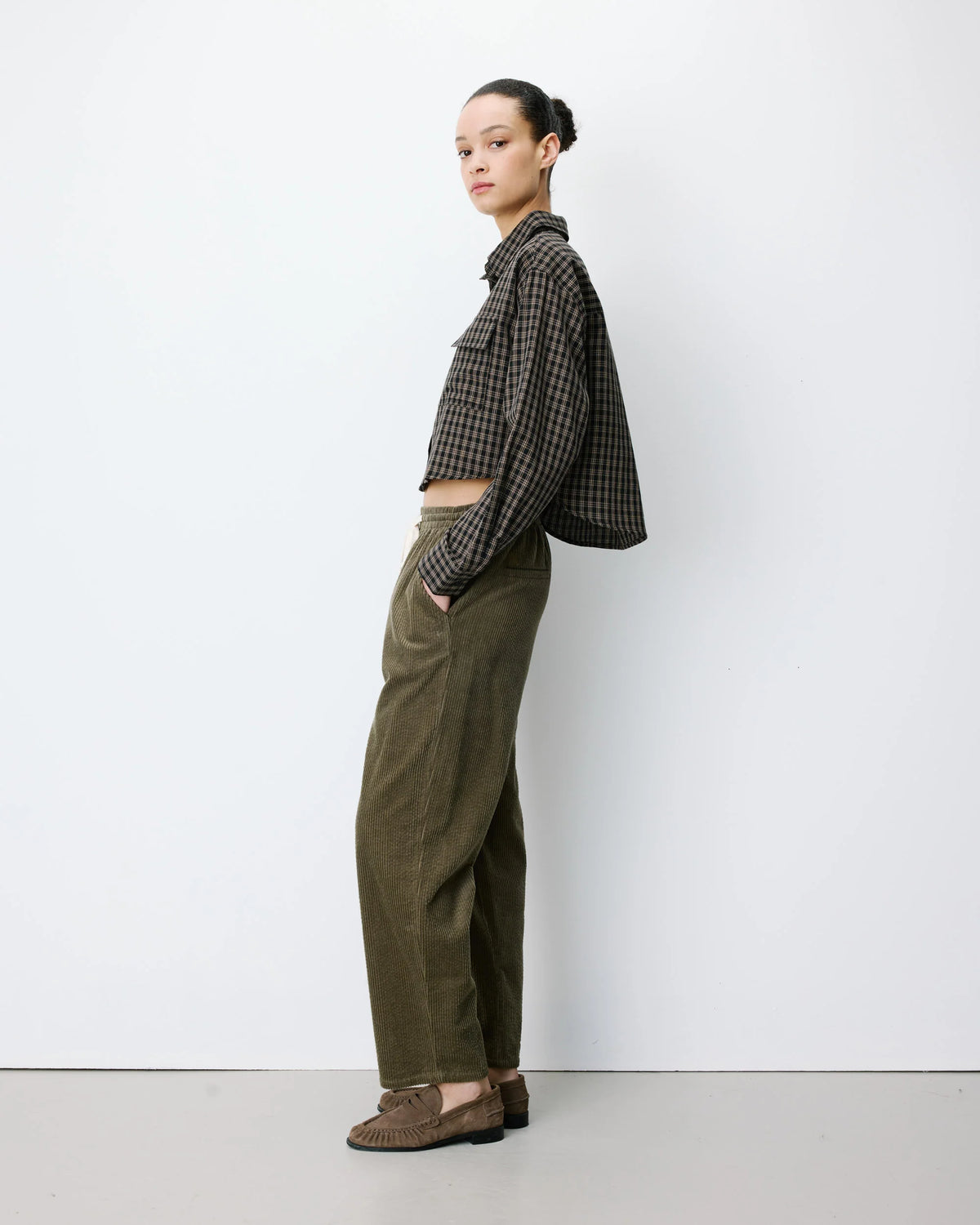 Liberty Chunky Cord Trousers - Khaki