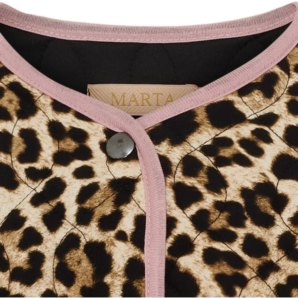 Celine Leopard Padded Jacket - Pink