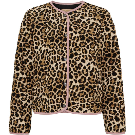Celine Leopard Padded Jacket - Pink