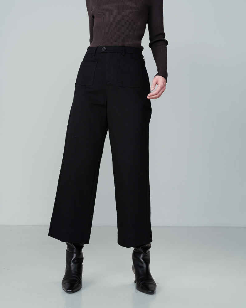 Nino Cropped Trousers - Black