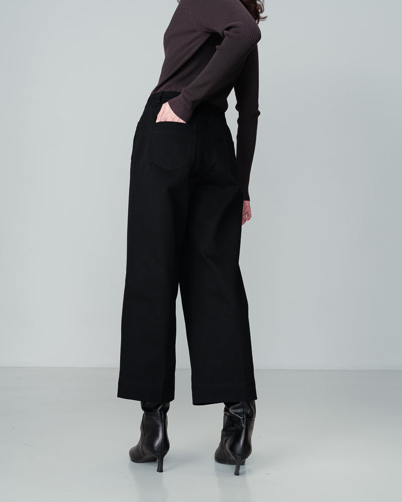 Nino Cropped Trousers - Black