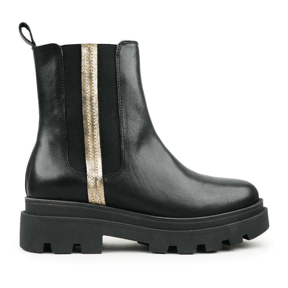 Olga Chunky Chelsea Boot - Black
