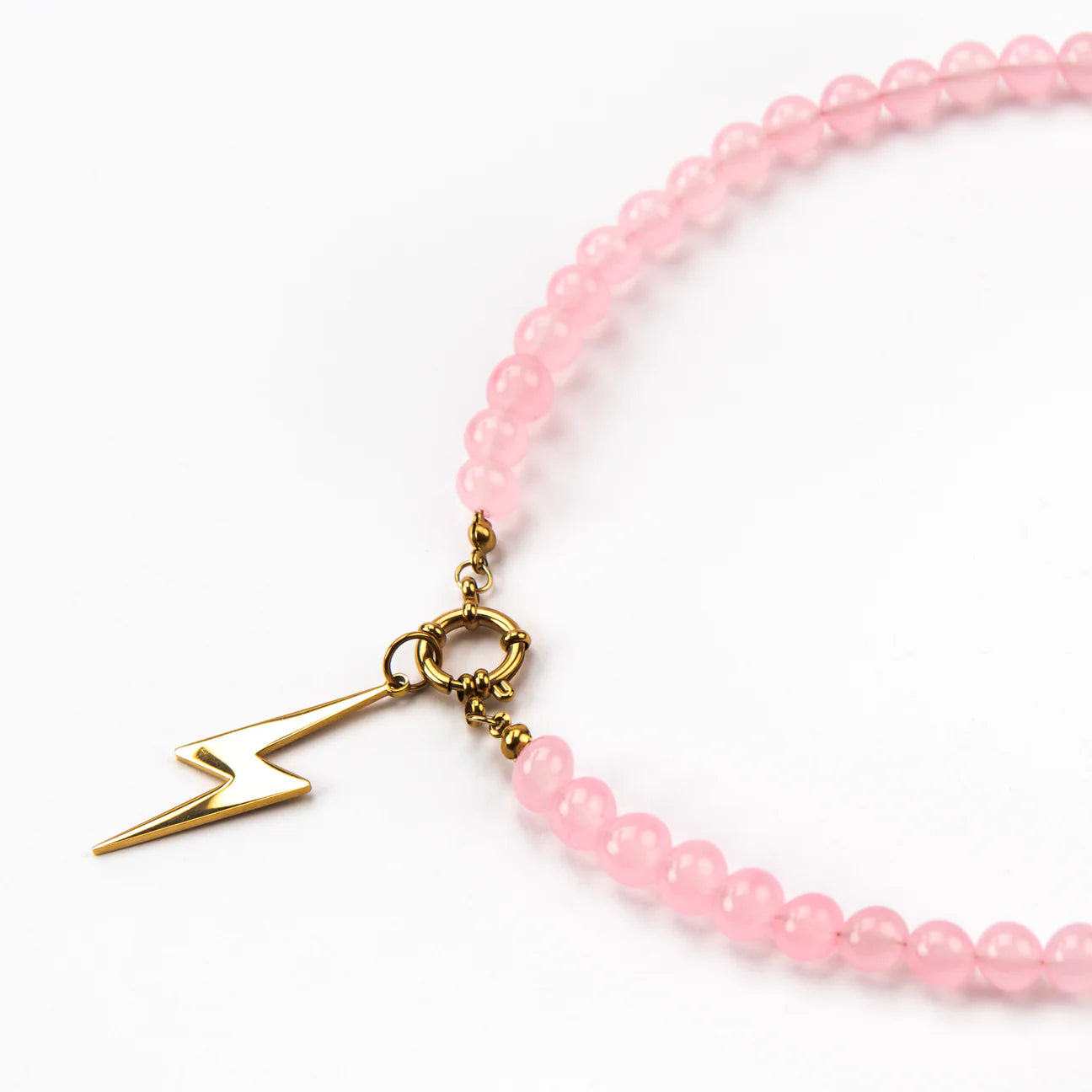 Clemence Beaded Necklace - Pastel Pink