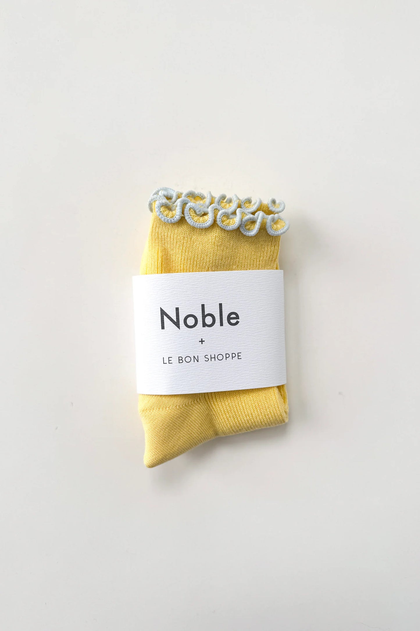 The Petite Ruffled Modal Socks - Butter & Baby Blue