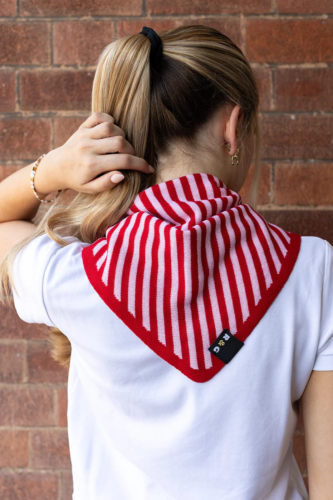 Triangle Scarf - Pink & Red