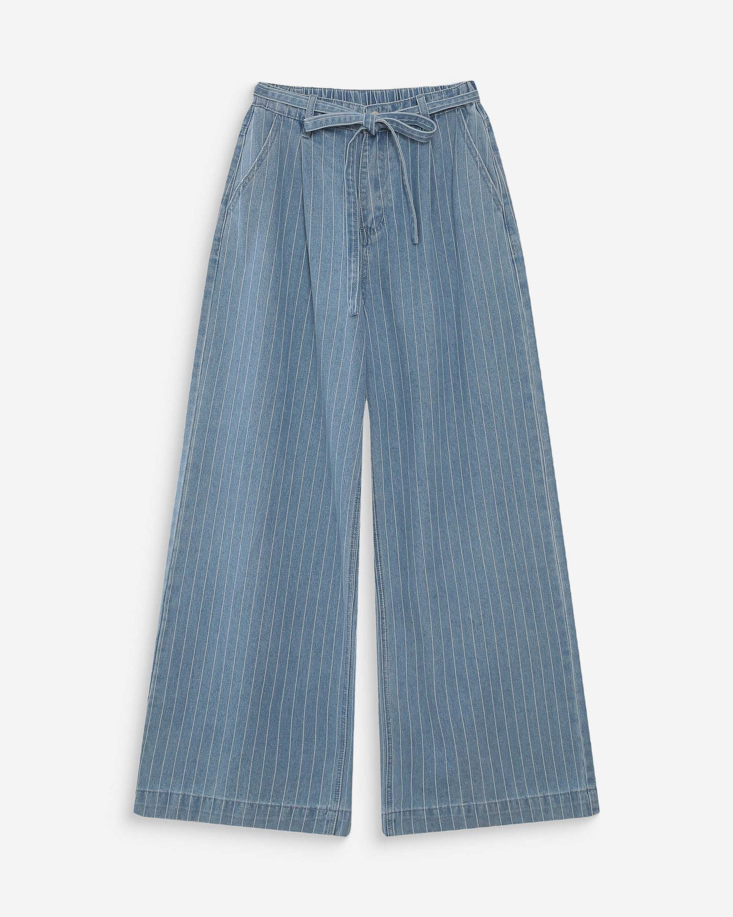 Pompon Trousers - Striped Blue