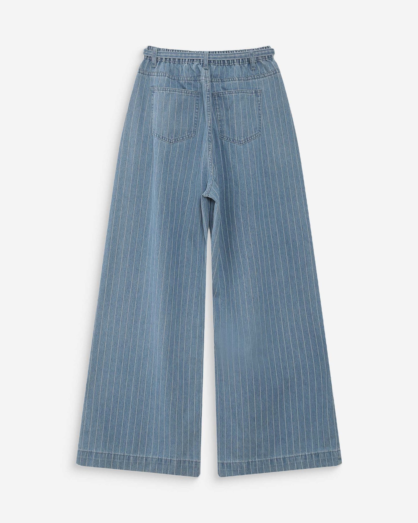 Pompon Trousers - Striped Blue