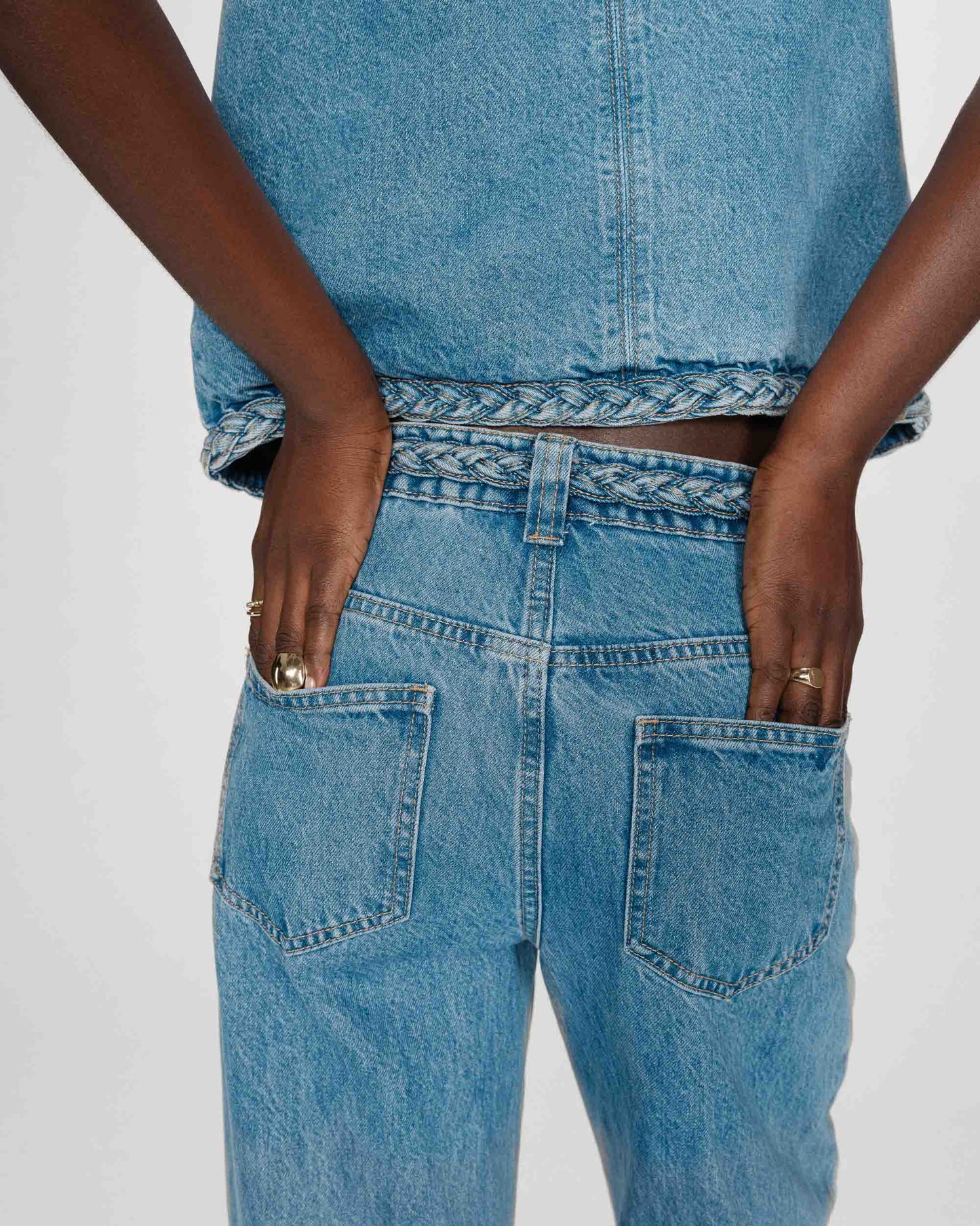 Jaden Wide Leg Jeans - Light Blue