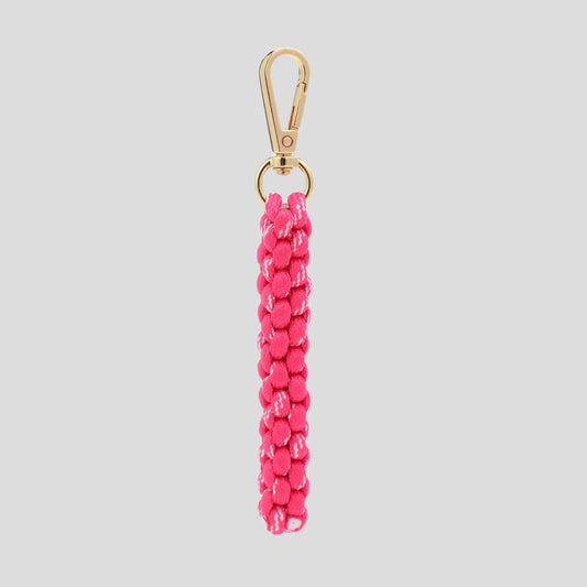 Braided Bag Charm - Pink