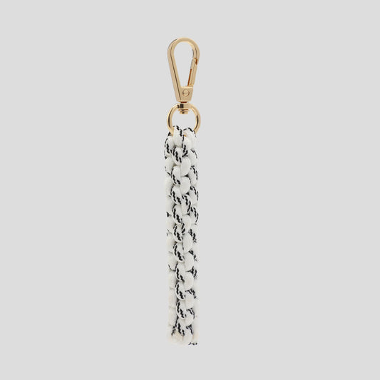 Braided Bag Charm - White
