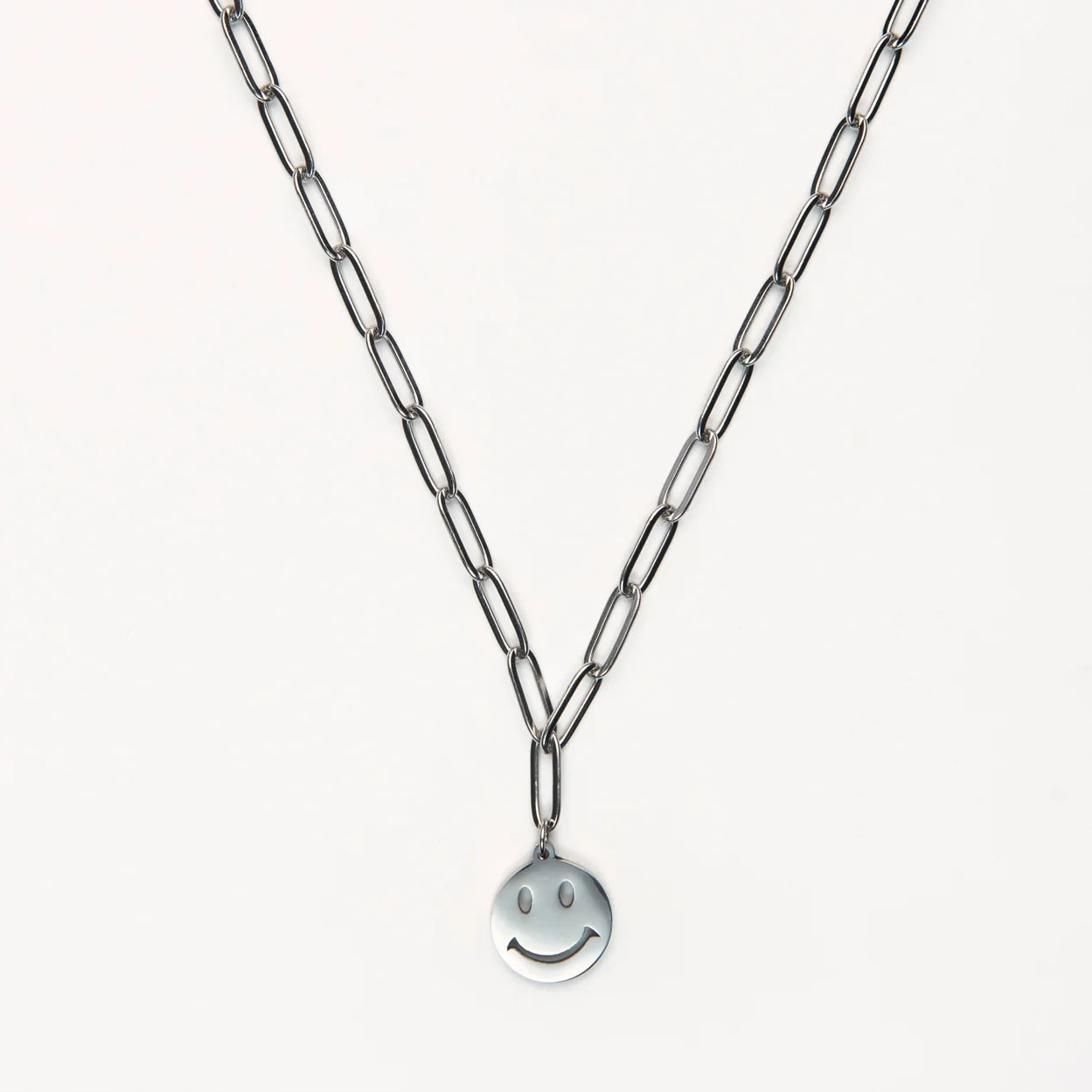 Slim Smile Silver Plated Necklace